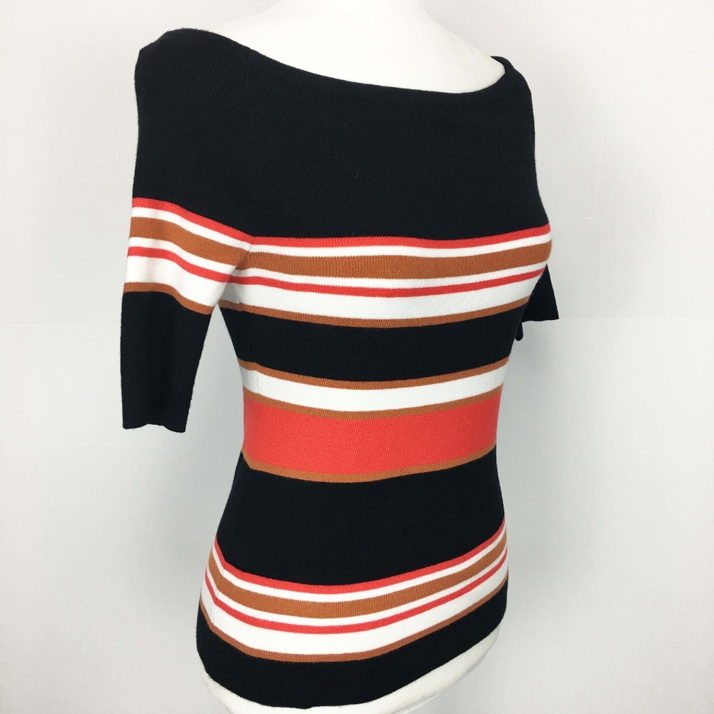 Soft Surroundings Boat Neck Striped SS Knit Top - Picture 5 of 8